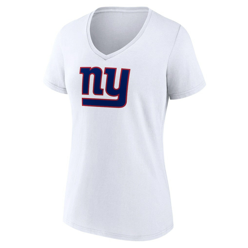 New York Giants Women's Primary Team Logo V-Neck T-Shirt - White discount
