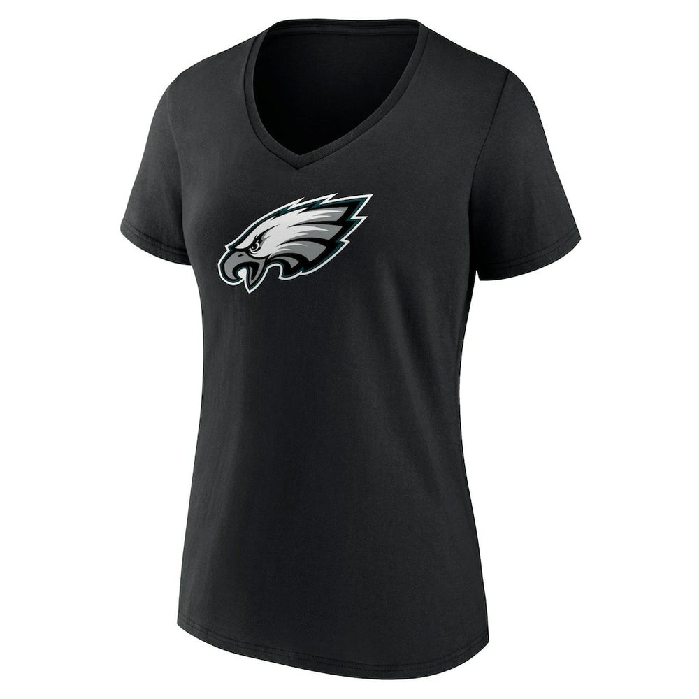 Philadelphia Eagles Women's Primary Team Logo V-Neck T-Shirt - Black cheap