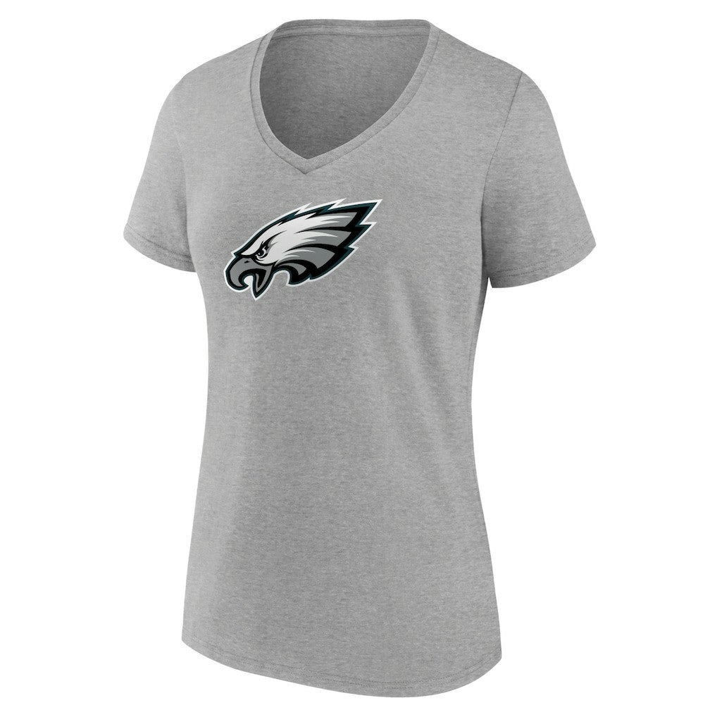 Philadelphia Eagles Women's Primary Team Logo V-Neck T-Shirt - Heather Gray on sale