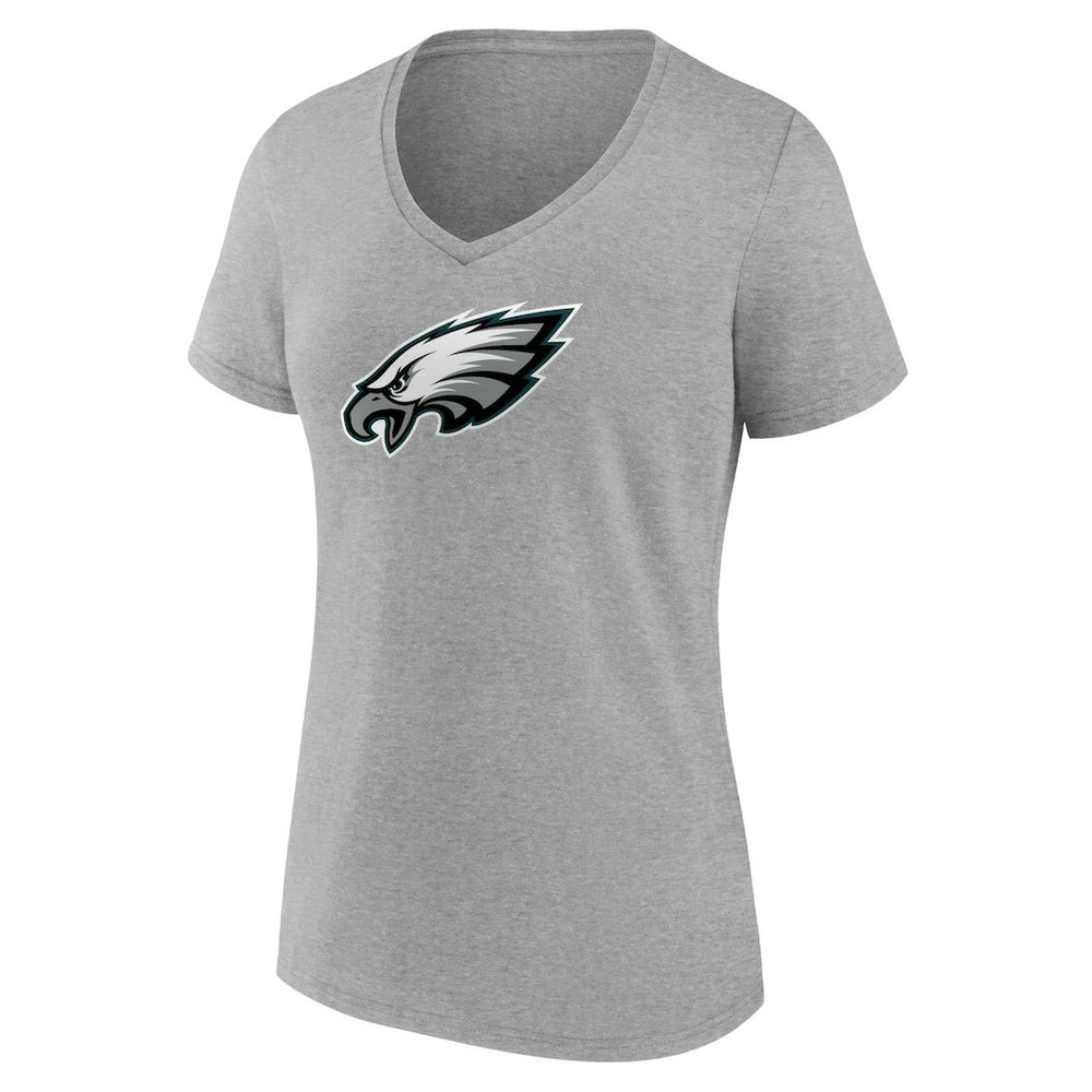 Philadelphia Eagles Women's Primary Team Logo V-Neck T-Shirt - Heather Gray on sale