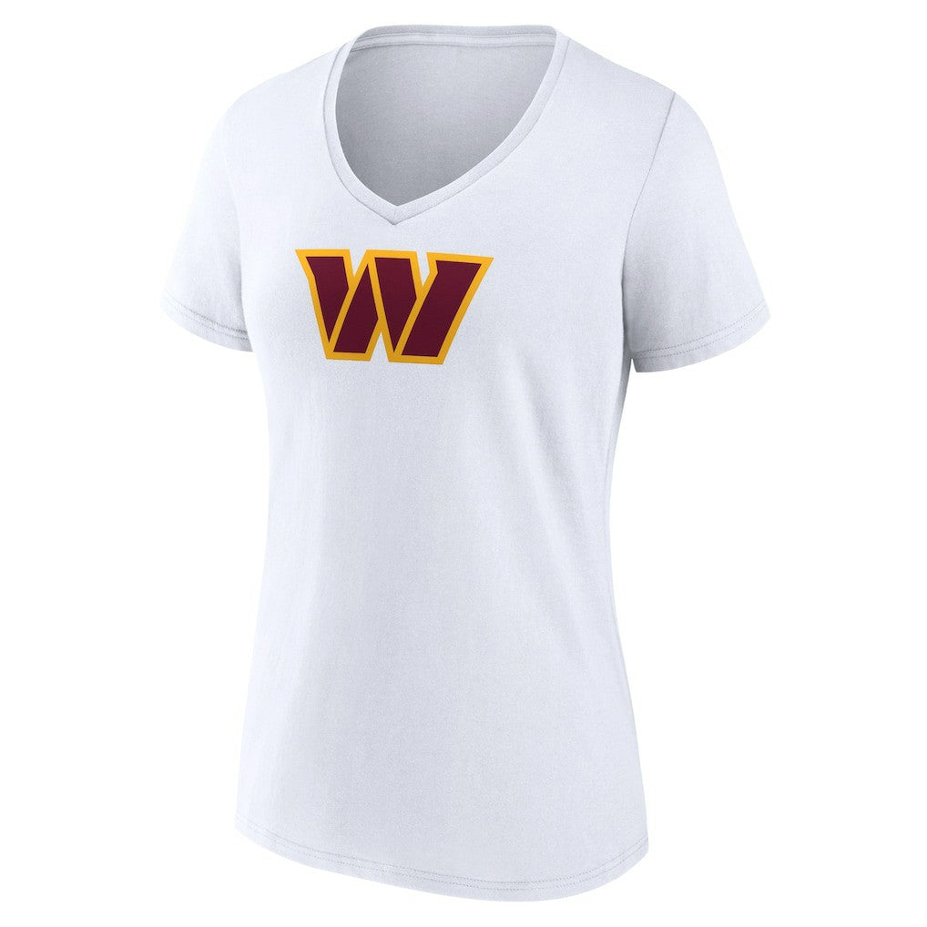Washington Commanders Women's Primary Team Logo V-Neck T-Shirt - White outlet