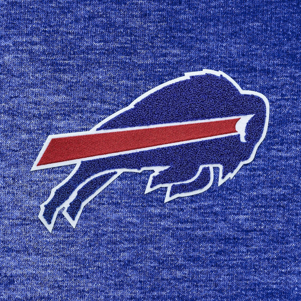 Buffalo Bills Antigua Action Chenille Pullover Hoodie - Heathered Royal on sale