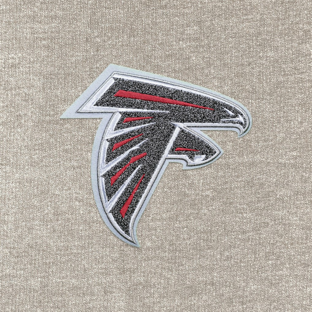 Atlanta Falcons Antigua Reward Chenille Pullover Crewneck Sweatshirt - Oatmeal cheap