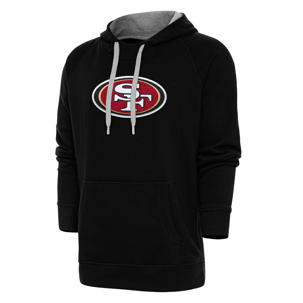 San Francisco 49ers Antigua Victory Chenille Pullover Hoodie - Black online