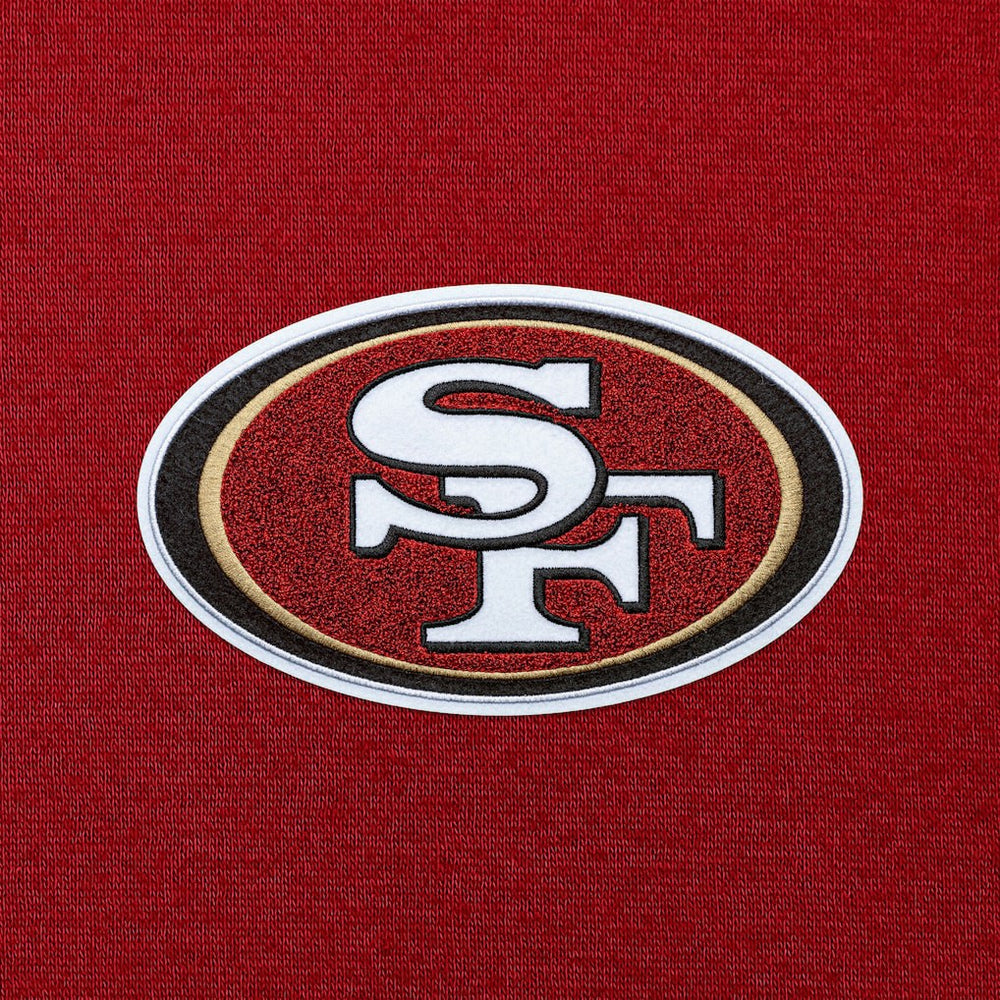 San Francisco 49ers Antigua Victory Chenille Pullover Hoodie - Scarlet sale