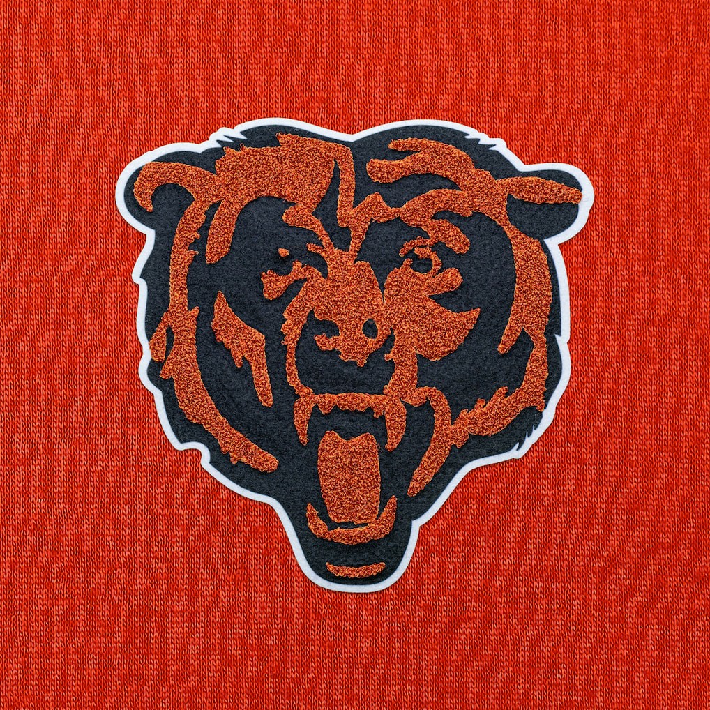 Chicago Bears Antigua Victory Chenille Pullover Hoodie - Orange for sale