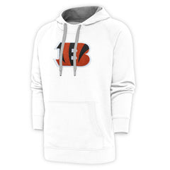 Cincinnati Bengals Antigua Victory Chenille Pullover Hoodie - White cheap