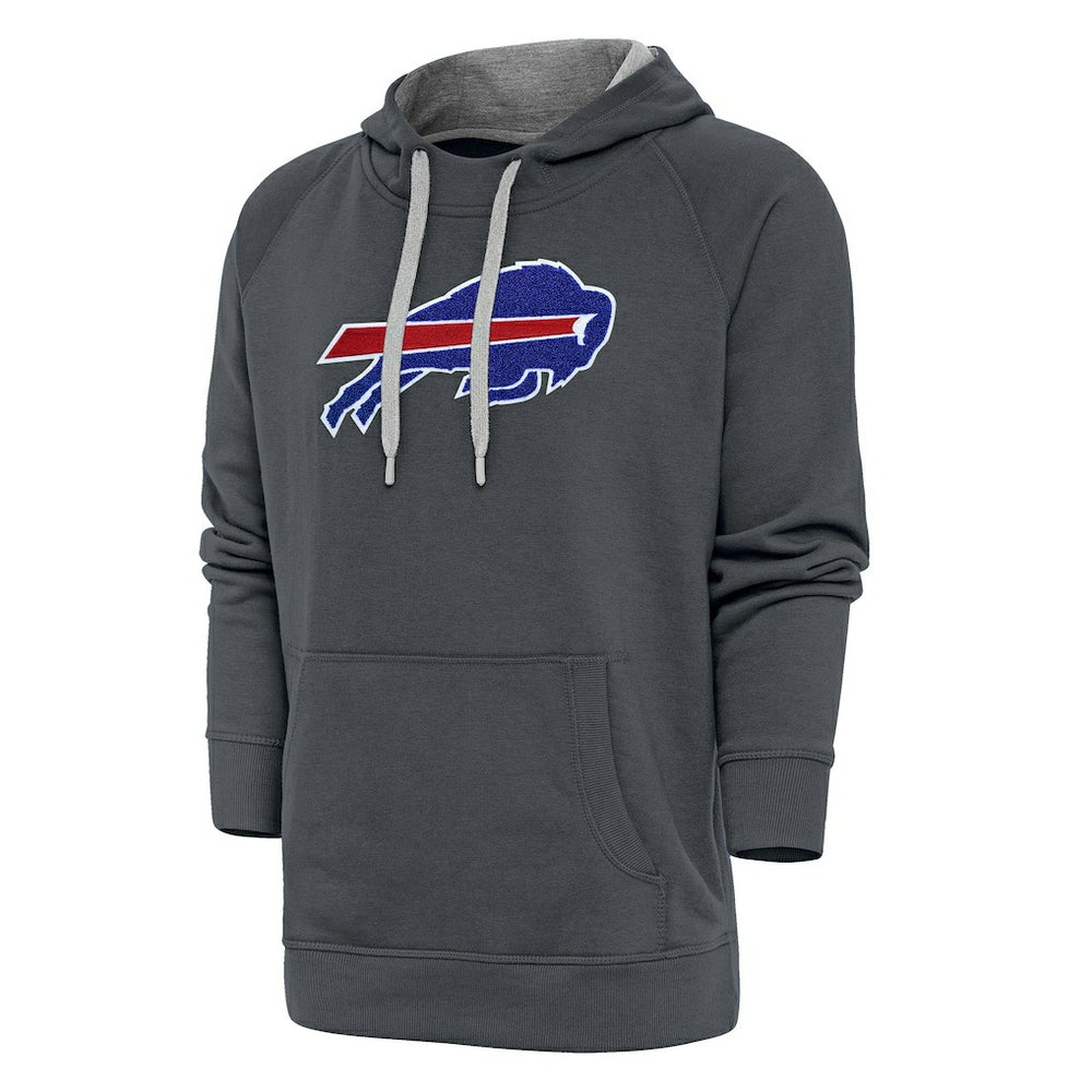 Buffalo Bills Antigua Victory Chenille Pullover Hoodie - Charcoal on sale