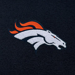 Denver Broncos Antigua Victory Chenille Pullover Hoodie - Navy on sale