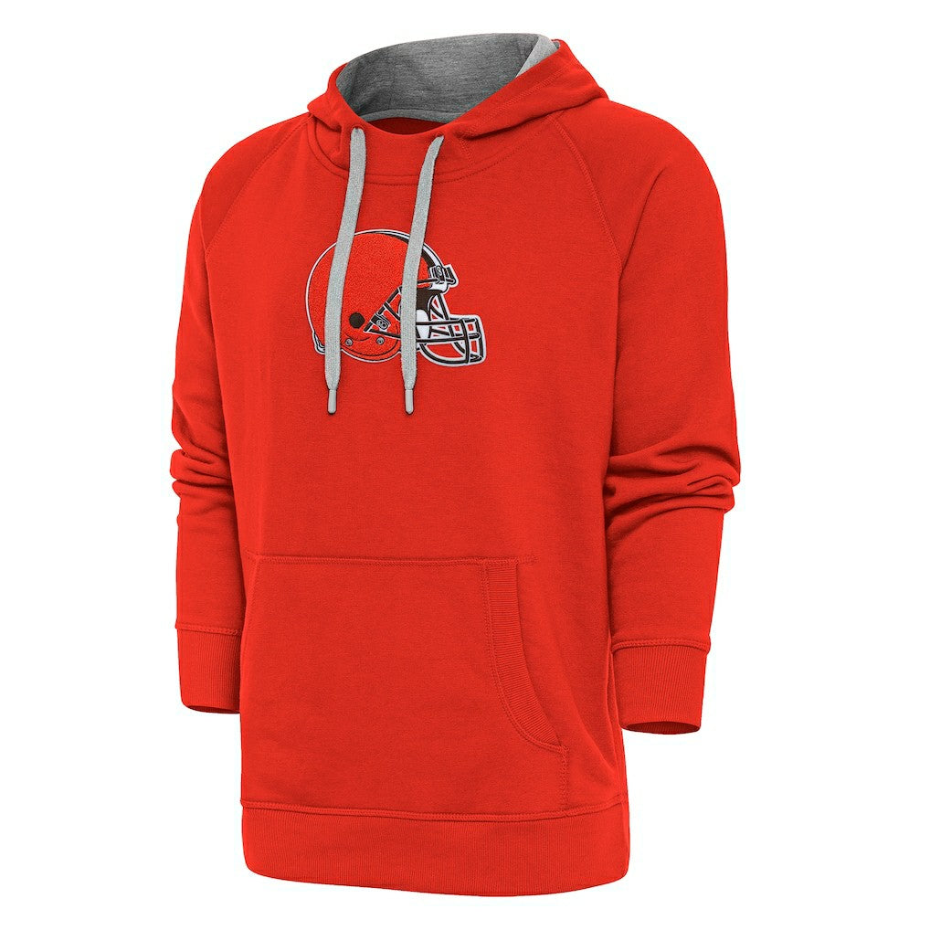 Cleveland Browns Antigua Victory Chenille Pullover Hoodie - Orange online