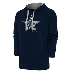 Dallas Cowboys Antigua Victory Chenille Pullover Hoodie - Navy discount