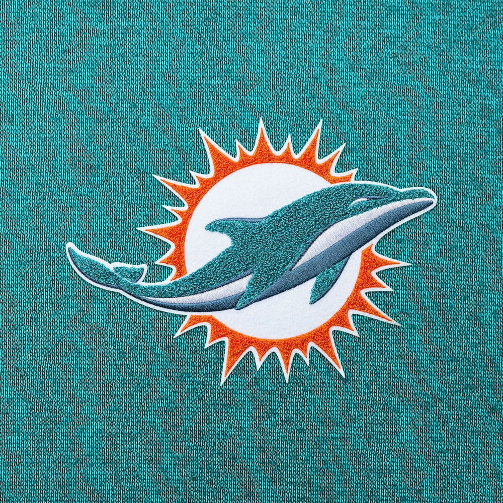 Miami Dolphins Antigua Victory Chenille Pullover Hoodie - Aqua outlet