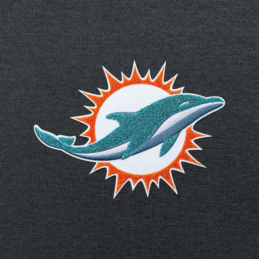 Miami Dolphins Antigua Victory Chenille Pullover Hoodie - Charcoal cheap