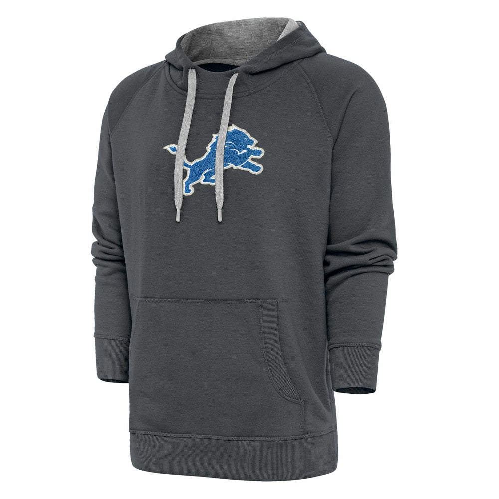 Detroit Lions Antigua Victory Chenille Pullover Hoodie - Charcoal sale