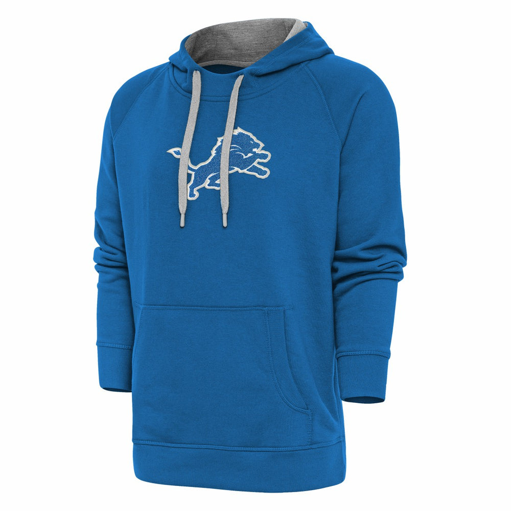 Detroit Lions Antigua Victory Chenille Pullover Hoodie - Blue for sale