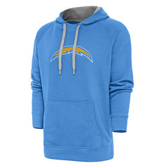 Los Angeles Chargers Antigua Victory Chenille Pullover Hoodie - Powder Blue for sale