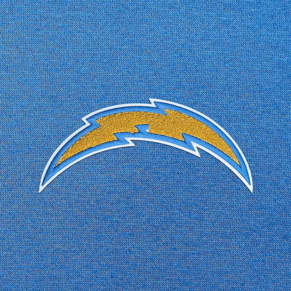 Los Angeles Chargers Antigua Victory Chenille Pullover Hoodie - Powder Blue for sale