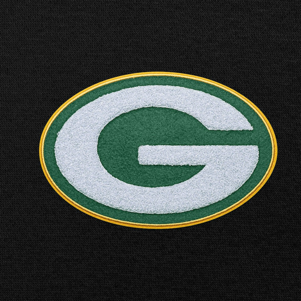 Green Bay Packers Antigua Victory Chenille Pullover Hoodie - Black outlet