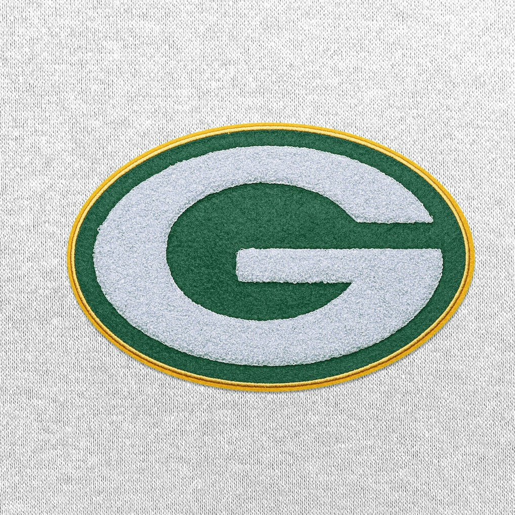 Green Bay Packers Antigua Victory Chenille Pullover Hoodie - White on sale