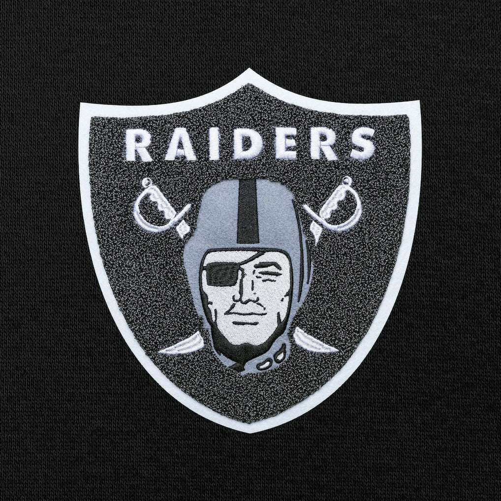 Las Vegas Raiders Antigua Victory Chenille Pullover Hoodie - Black sale