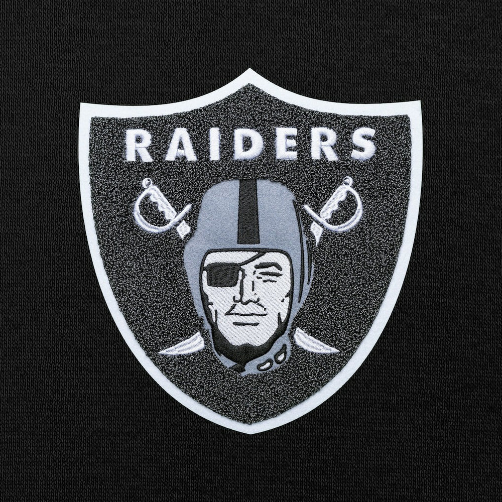 Las Vegas Raiders Antigua Victory Chenille Pullover Hoodie - Black sale