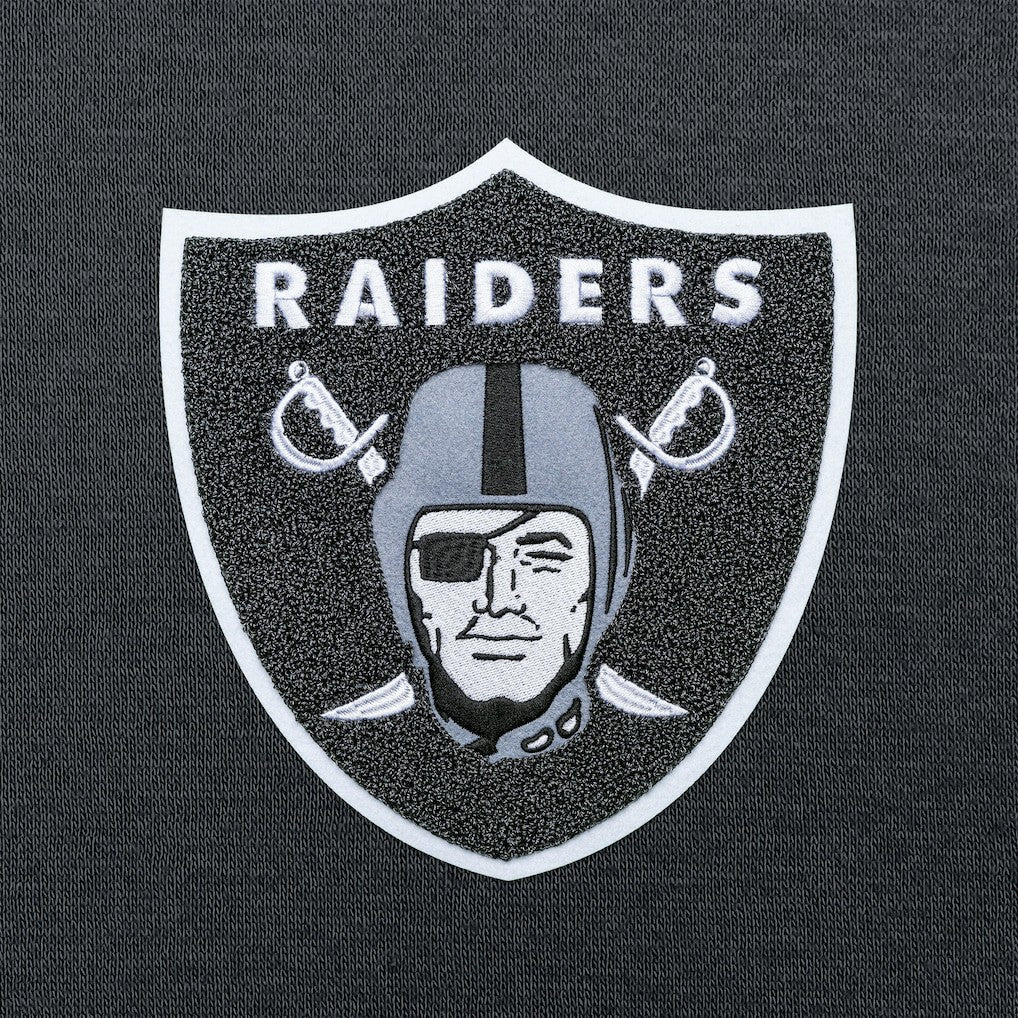Las Vegas Raiders Antigua Victory Chenille Pullover Hoodie - Charcoal sale