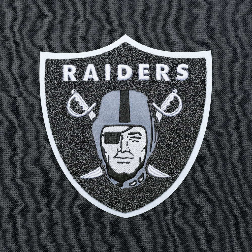 Las Vegas Raiders Antigua Victory Chenille Pullover Hoodie - Charcoal sale