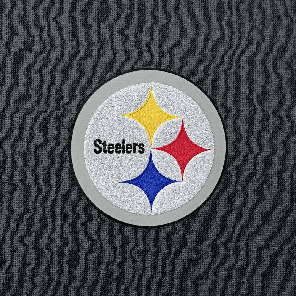 Pittsburgh Steelers Antigua Victory Chenille Pullover Hoodie - Charcoal on sale