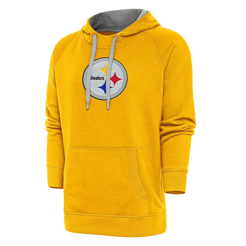 Pittsburgh Steelers Antigua Victory Chenille Pullover Hoodie - Gold discount