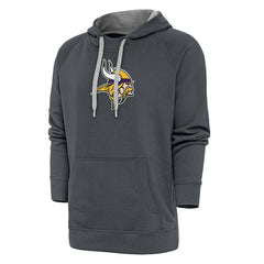 Minnesota Vikings Antigua Victory Chenille Pullover Hoodie - Charcoal for sale