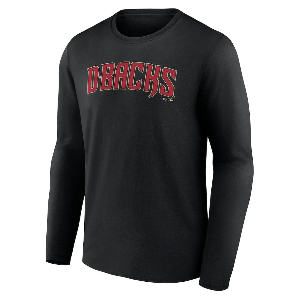 Arizona Diamondbacks Official Wordmark Long Sleeve T-Shirt Black