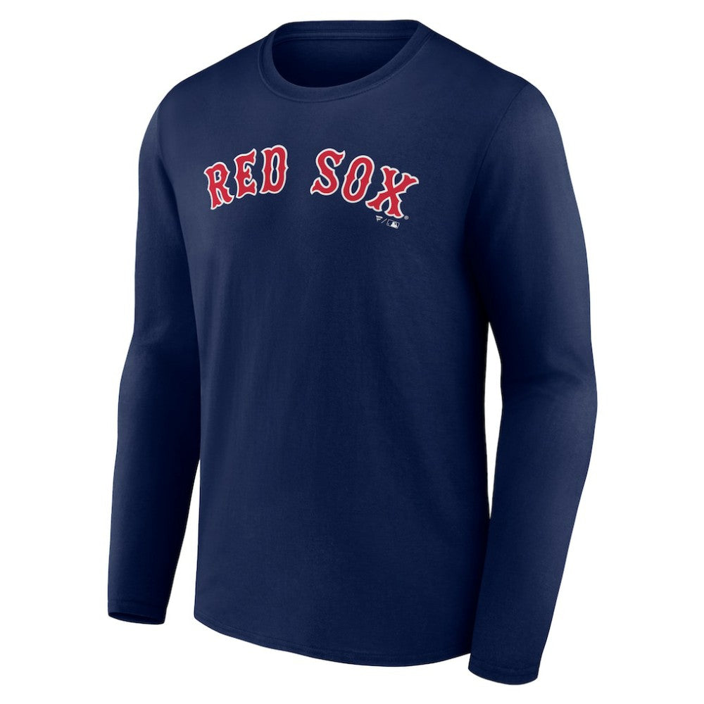 Boston Red Sox Wordmark Long Sleeve T-Shirt Navy