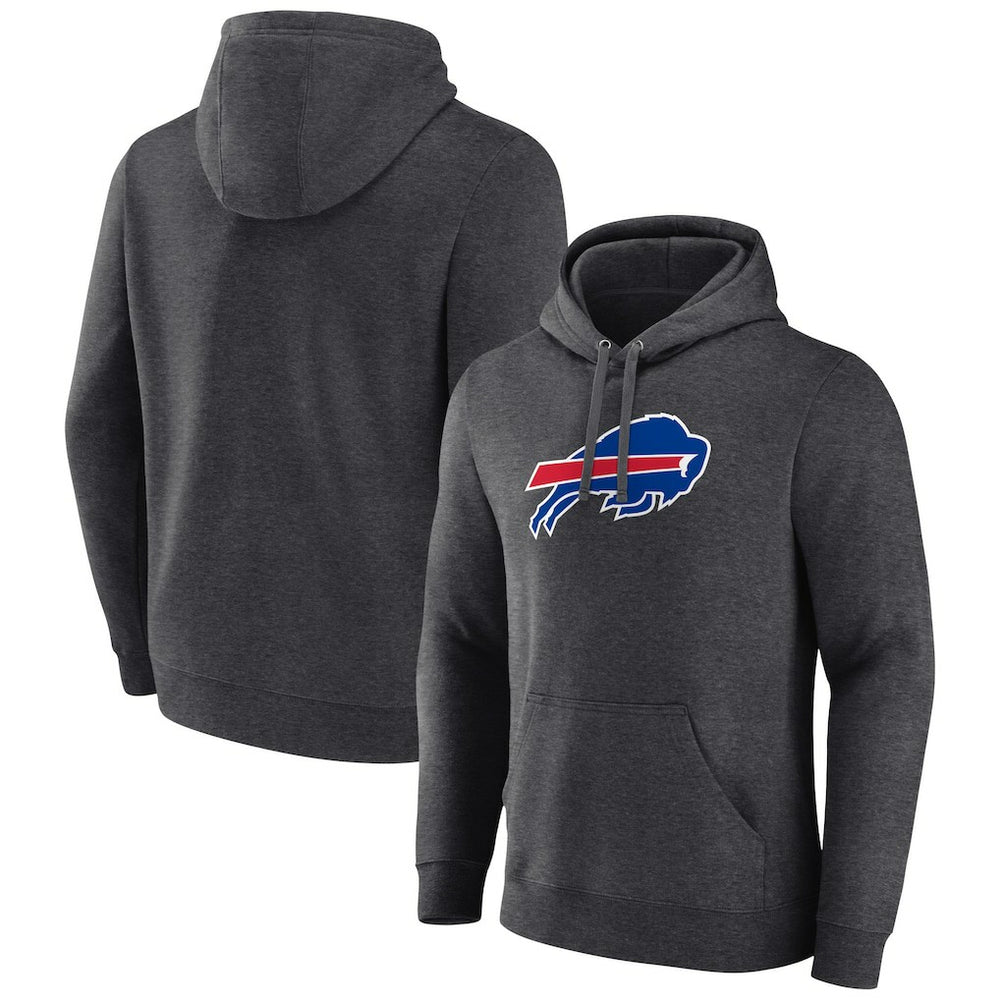 Buffalo Bills Primary Team Logo Fitted Pullover Hoodie - Charcoal sale