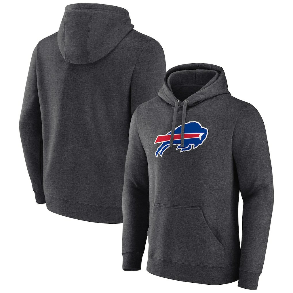 Buffalo Bills Primary Team Logo Fitted Pullover Hoodie - Charcoal sale