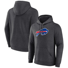 Buffalo Bills Primary Team Logo Fitted Pullover Hoodie - Charcoal sale