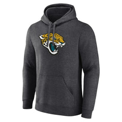 Jacksonville Jaguars Primary Team Logo Fitted Pullover Hoodie - Charcoal discount