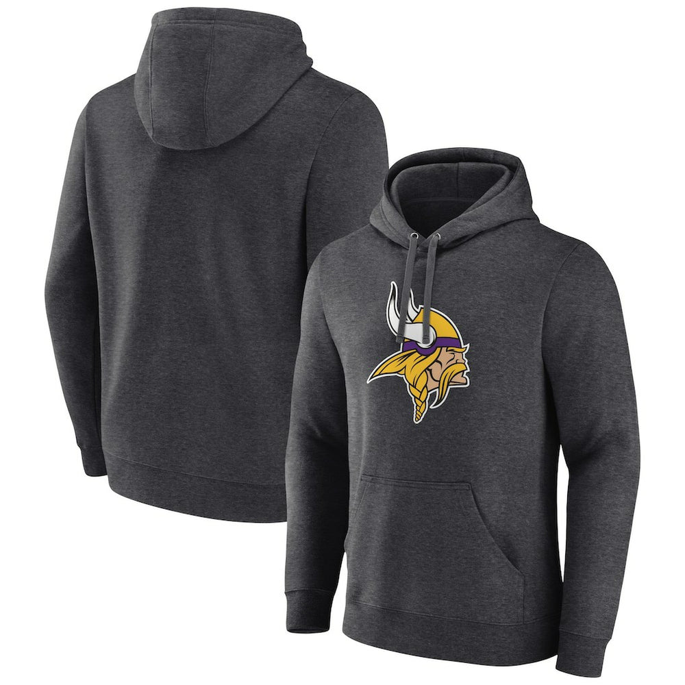 Minnesota Vikings Primary Team Logo Fitted Pullover Hoodie - Charcoal online