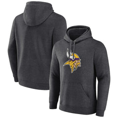 Minnesota Vikings Primary Team Logo Fitted Pullover Hoodie - Charcoal online