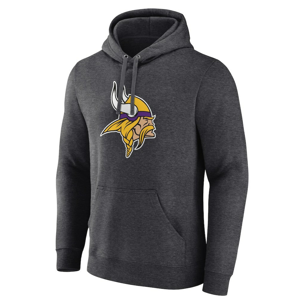 Minnesota Vikings Primary Team Logo Fitted Pullover Hoodie - Charcoal online