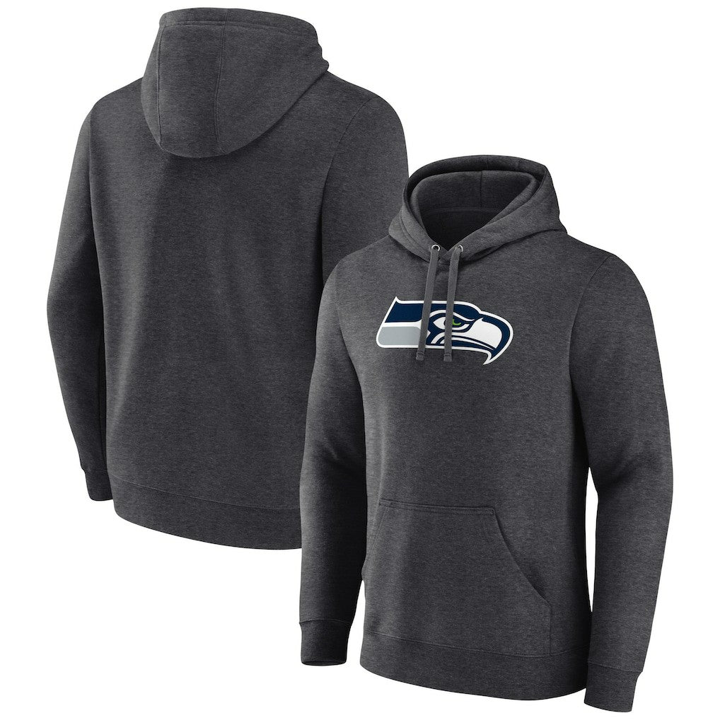 Seattle Seahawks Primary Team Logo Fitted Pullover Hoodie - Charcoal cheap