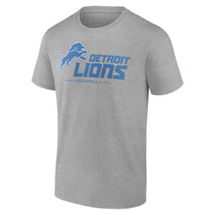 Detroit Lions Logo Team Lockup T-Shirt - Heather Gray on sale