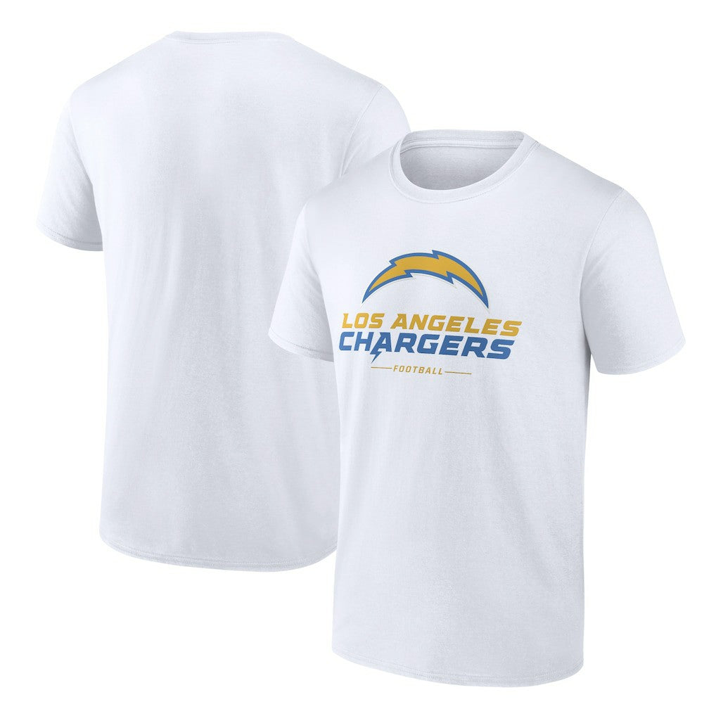 Los Angeles Chargers Logo Team Lockup T-Shirt - White cheap