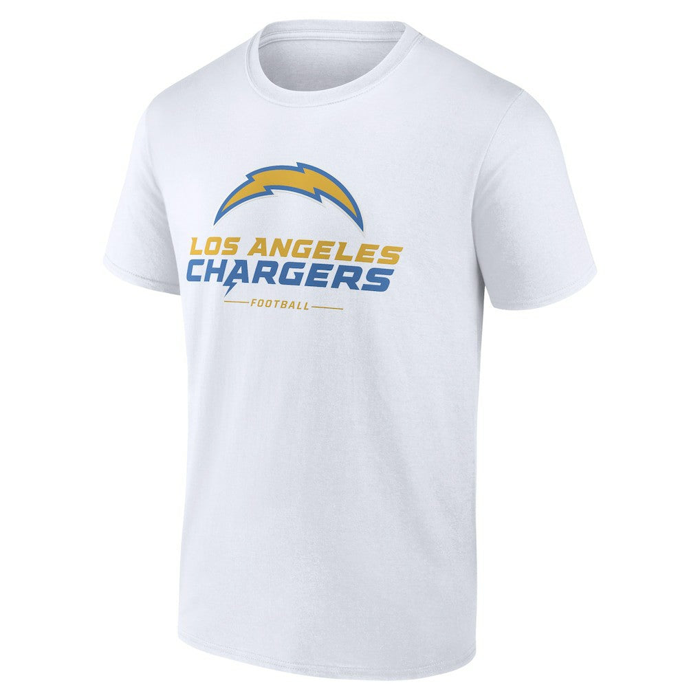 Los Angeles Chargers Logo Team Lockup T-Shirt - White cheap