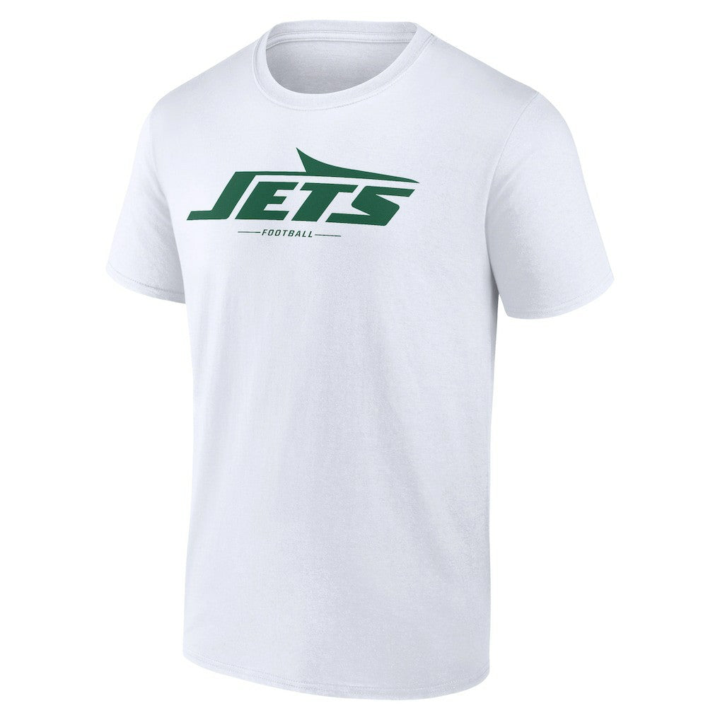 New York Jets Logo Team Lockup T-Shirt - White for sale