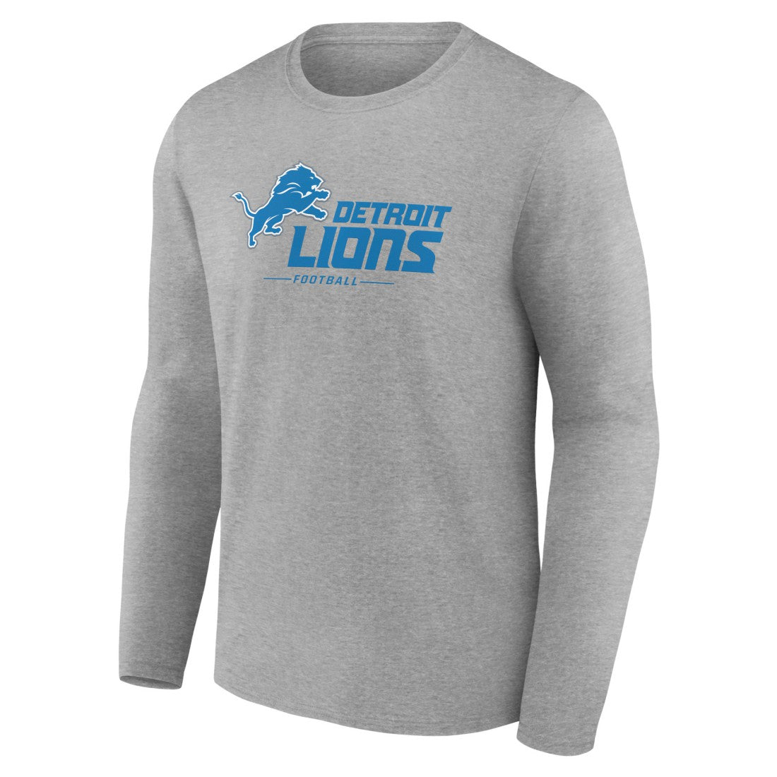 Detroit Lions Logo Team Lockup Long Sleeve T-Shirt - Gray cheap