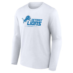 Detroit Lions Logo Team Lockup Long Sleeve T-Shirt - White discount