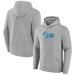Detroit Lions Primary Logo Team Lockup Fitted Pullover Hoodie - Gray sale
