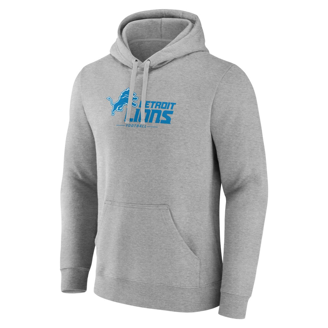 Detroit Lions Primary Logo Team Lockup Fitted Pullover Hoodie - Gray sale