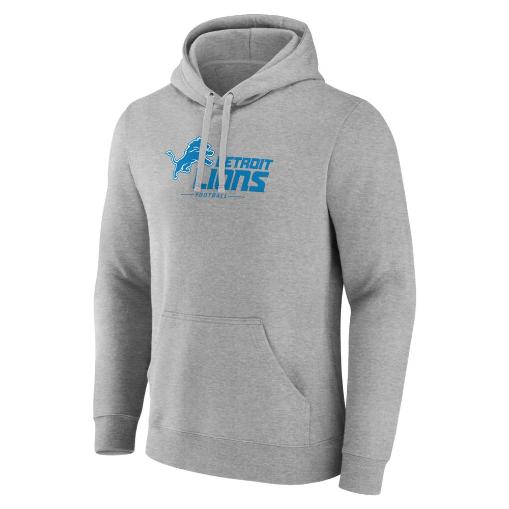 Detroit Lions Primary Logo Team Lockup Fitted Pullover Hoodie - Gray sale