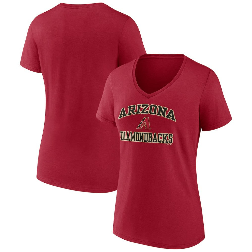 Arizona Diamondbacks Women's Heart and Soul V-Neck T-Shirt Red